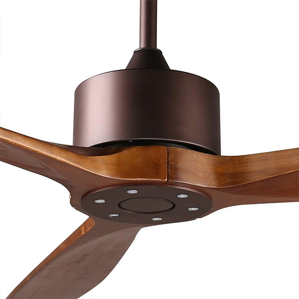 Huangchuang Ventilador de techo moderno con motor CC de 65 pulgadas con control remoto, 6 velocidades, bronce aceitado