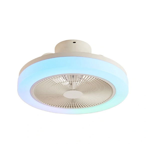 Luz de ventilador de techo con control remoto LED Bluetooth colorido RGB de diámetro